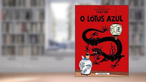 Capa de O lótus azul, do autor Hergé