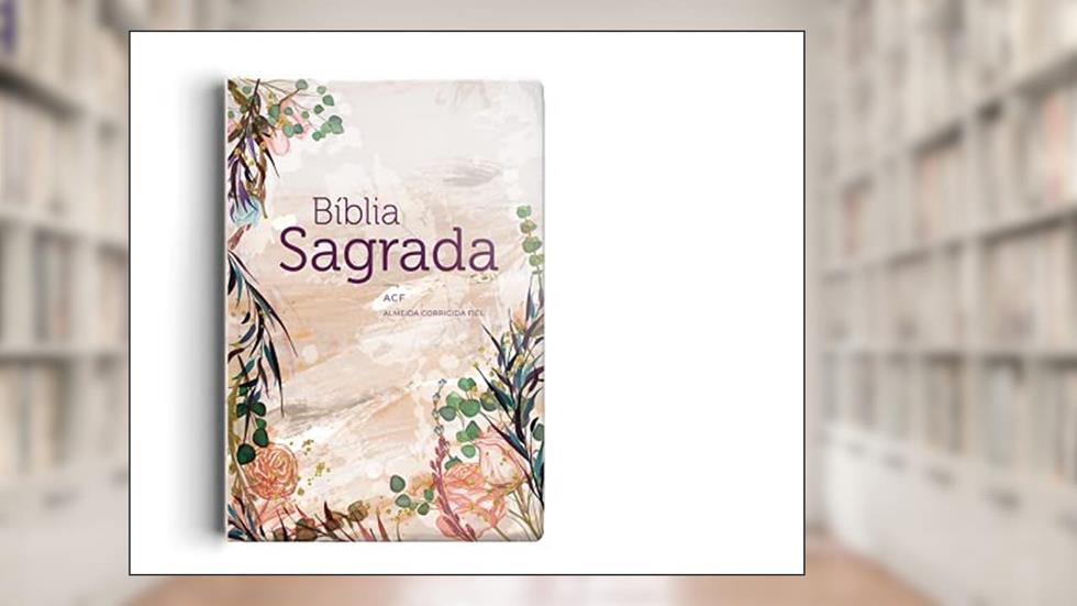 Bíblia ACF Semi Luxo Flor Marmorizada, do autor Almeida Corrigida Fiel