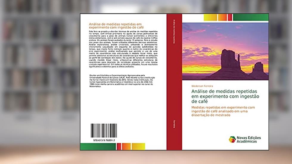 Análise de medidas repetidas em experimento com ingestão de café: Medidas repetidas em experimento com ingestão de café analisado em uma dissertação de mestrado, do autor Wederson Ferreira