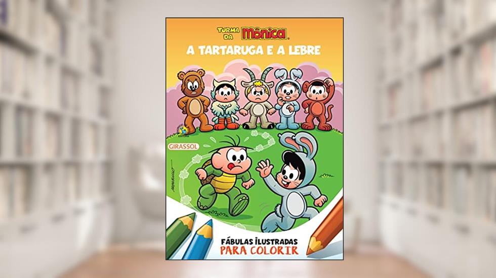 Turma da Mônica - Fábulas Ilustradas para Colorir - A Tartaruga e a Lebre, do autor Mauricio de Sousa