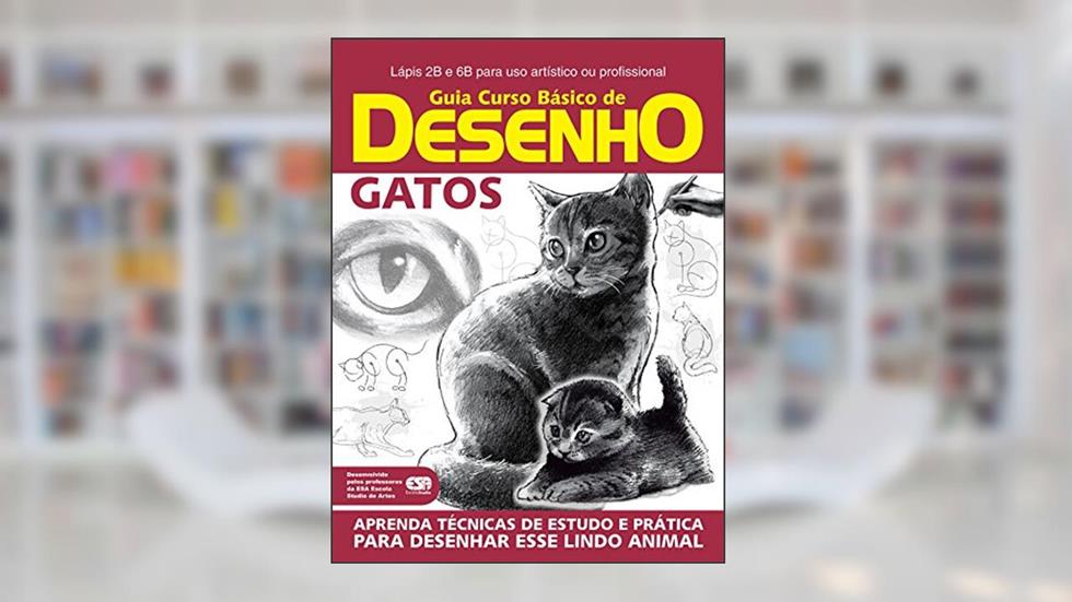 Guia Curso Básico de Desenho - Gatos (Guia Curso de Desenho Livro 1), do autor On Line Editora; Cursos de Desenho
