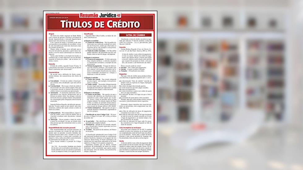 Títulos de Crédito, do autor Vander Brusso da Silva