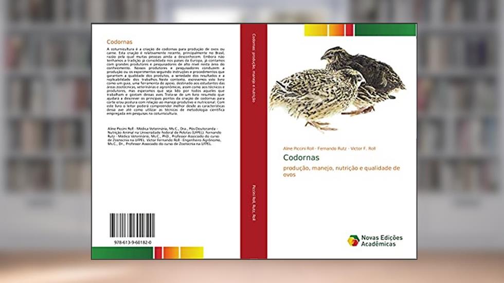 Codornas: produção, manejo, nutrição e qualidade de ovos, do autor Aline Piccini Roll; Fernando Rutz; Victor F. Roll