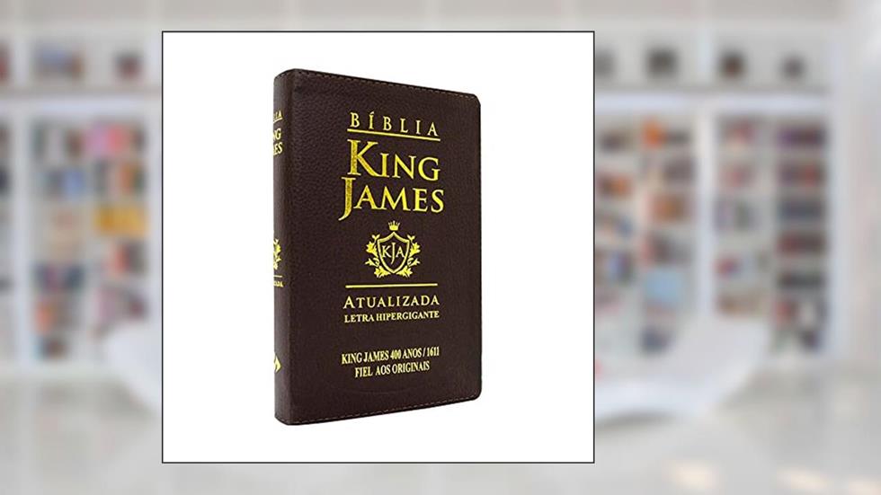 Bíblia King James Atualizada 400 Anos Letra Hipergigante - Média Luxo Marrom, do autor Não se aplica