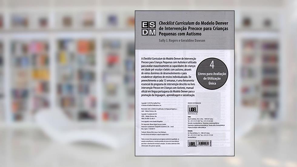 Checklist Curriculum do Modelo Denver de Intervenção Precoce Para Crianças Pequenas com Autismo, do autor Sally Rogers; Geraldine Dawson
