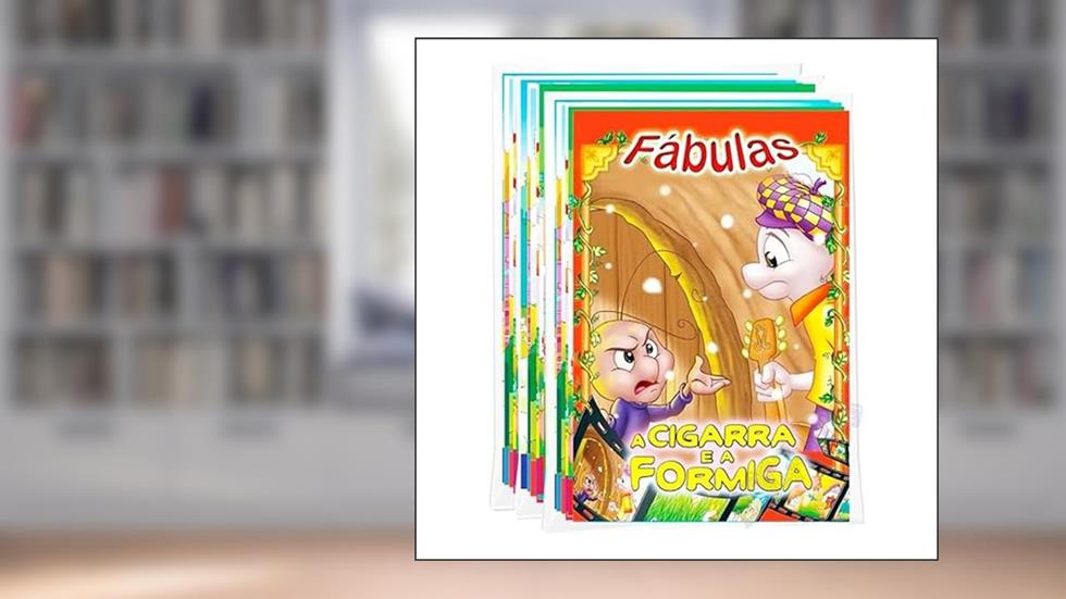 Kit C/ 24 Livrinhos - Coleções Clássicos Divertidos + Fábulas + Fazendinha do seu Lobato, do autor Bicho Esperto