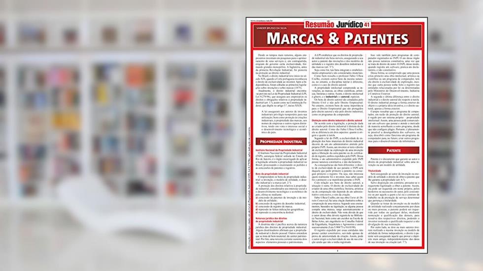 Marcas e Patentes, do autor Vander Brusso da Silva