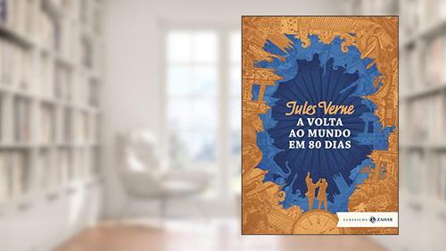 Capa de A volta ao mundo em 80 dias: edição bolso de luxo, do autor Jules Verne