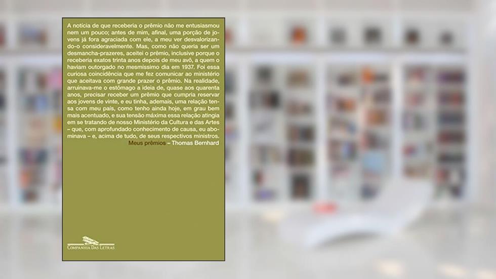 Meus prêmios, do autor Thomas Bernhard