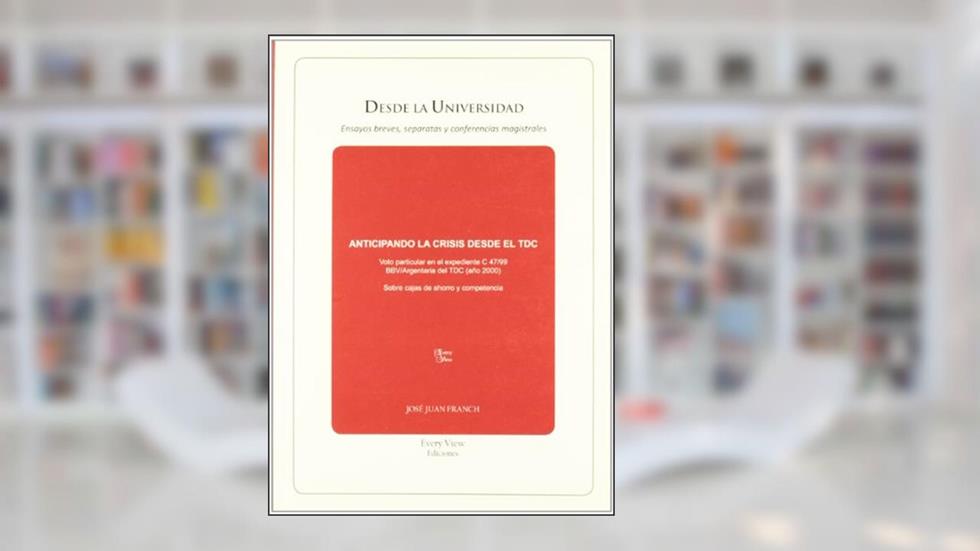 Anticipando la crisis desde el tdc, do autor Jose Juan Franch Meneu