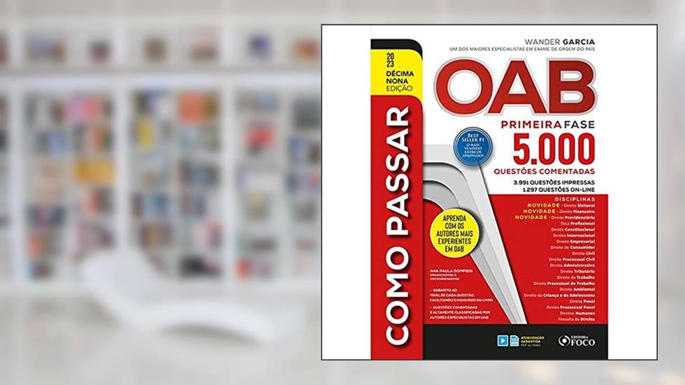 Como Passar na OAB - 1ª Fase - 5.000 Questões Comentadas, do autor Arthur Trigueiros; Bruna Vieira; Eduardo Dompieri; Gabriela R Pinheiro; Gustavo Nicolau; Henrique Subi; Hermes Cramacon; Luiz De