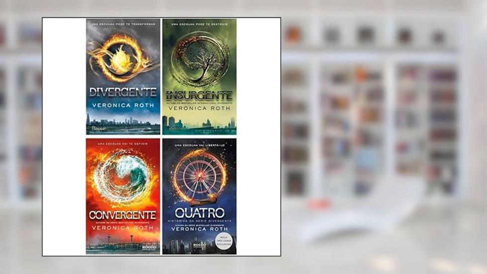 Coleção completa Divergente - 4 livros - Divergente + Insurgente + Convergente + Quatro, do autor VERONICA ROTH
