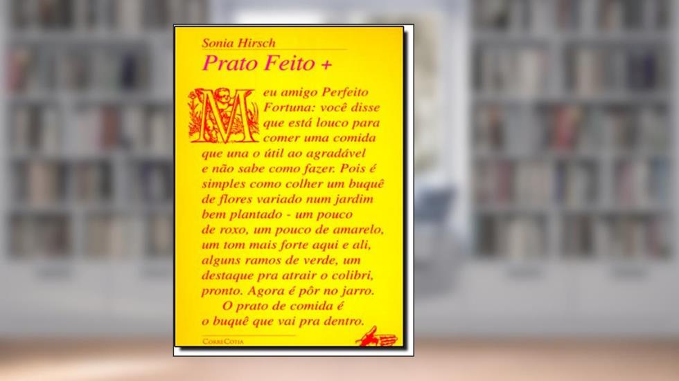 Prato Feito, do autor Sonia Hirsch