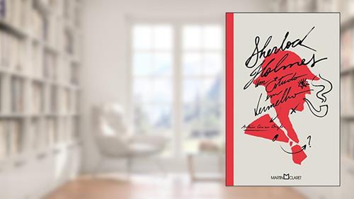 Capa de Um estudo em vermelho, do autor Arthur Conan Doyle