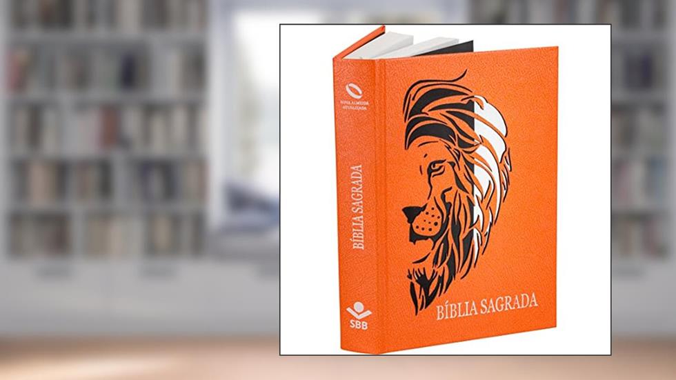 Bíblia Sagrada Letra Grande - Capa corte vazado Leão: Nova Almeida Atualizada (NAA), do autor SBB Sociedade Bíblica do Brasil