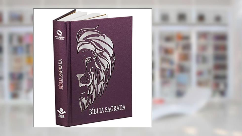 Bíblia Sagrada Letra Grande - Capa corte vazado Leão: Nova Almeida Atualizada (NAA), do autor SBB Sociedade Bíblica do Brasil