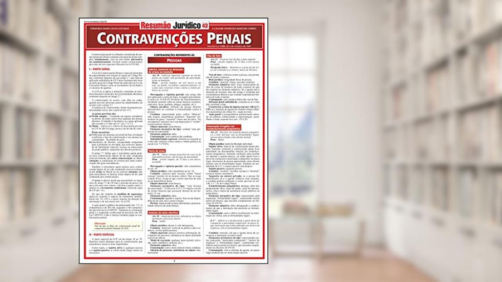 Contravenções Penais, do autor Ludjane Aparecida Marconi Corrêa; Fernanda Maria Zichia Escobar