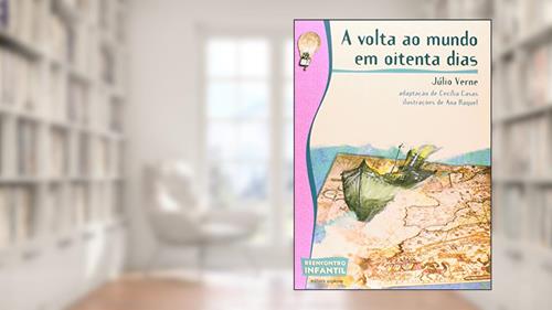 Capa de A volta ao mundo em oitenta dias, do autor Júlio Verne