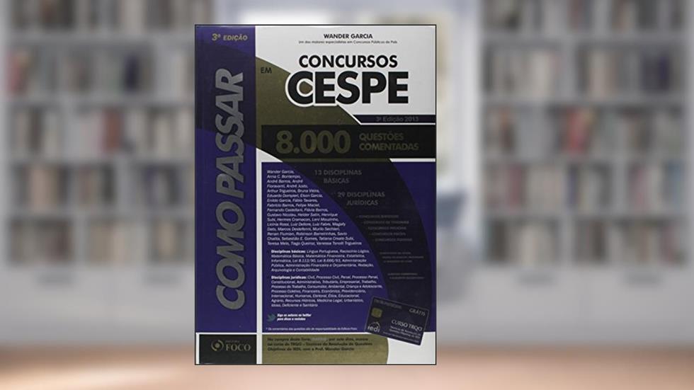 Como Passar em Concursos da Cespe8.000 Questões Comentadas, do autor Wander Garcia (coordenador)