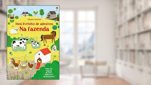 Capa de Na fazenda: meu livrinho de adesivos, do autor Jessica Greenwell; Luciano Campelo