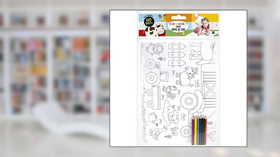 Livro-pôster para Colorir: Fazenda, do autor Brijbasi Art Press Ltd