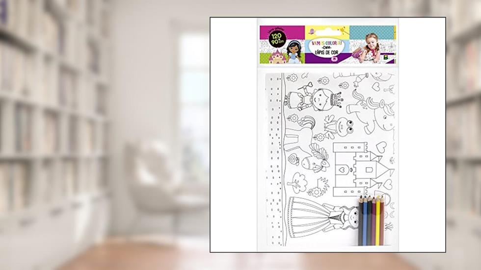Livro-pôster para Colorir: Princesa, do autor Brijbasi Art Press Ltd