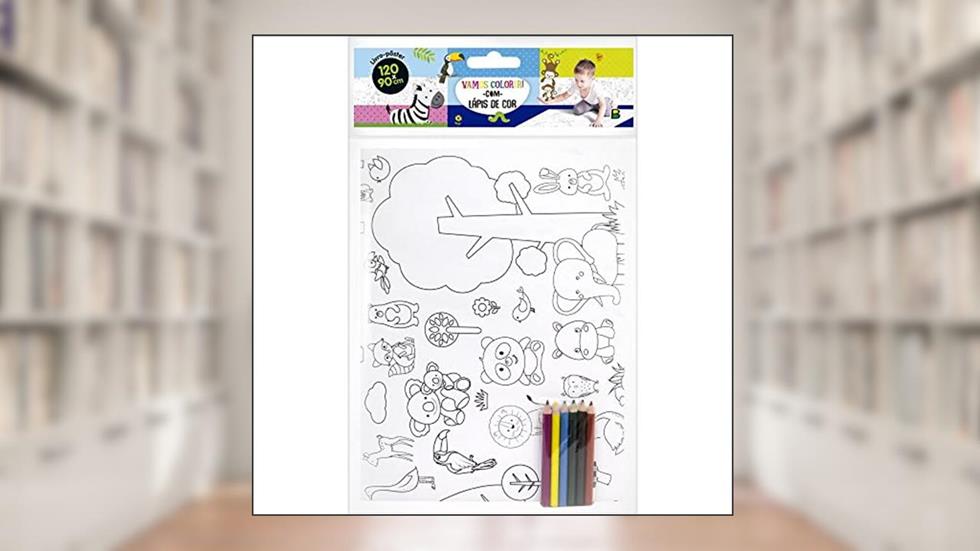 Livro-pôster para Colorir: Selva, do autor Brijbasi Art Press Ltd