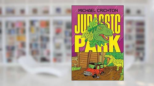 Capa de Jurassic Park, do autor Michael Crichton
