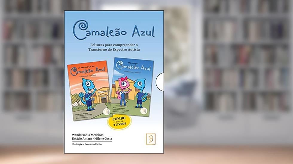Combo Com 2 Livros: Camaleão Azul, do autor Estácio Amaro; Milene Costa; Wandersonia Medeiros