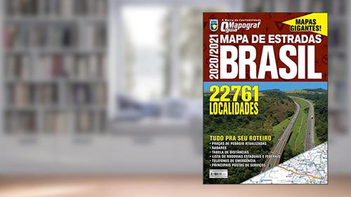Capa de O Mapograf Guia - Mapa de estradas Brasil 2021, do autor On Line Editora