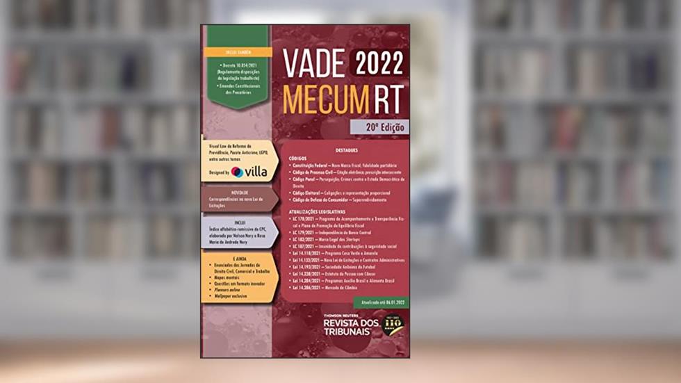 Vade Mecum Rt - 20ª Edição (2022), do autor Equipe Rt