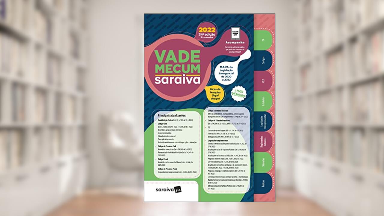 Vade Mecum Saraiva - Tradicional - 34ª edição 2022, do autor Editora Saraiva