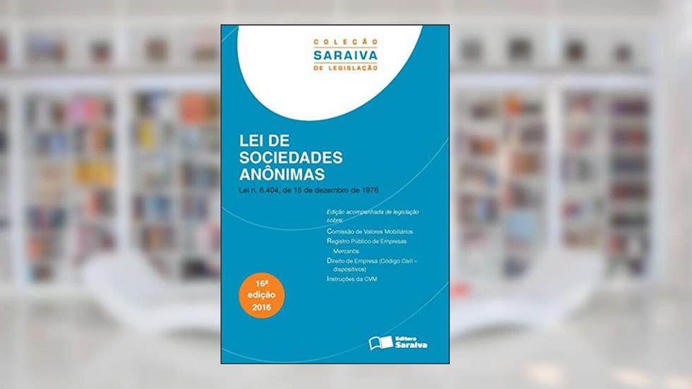 Lei de sociedades anônimas, do autor Editora Saraiva