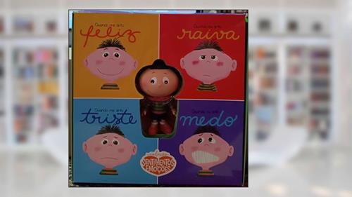 Capa de Conjunto - Sentimentos e Emocoes + Boneco Feliz, do autor James Misse; Pé Da Letra
