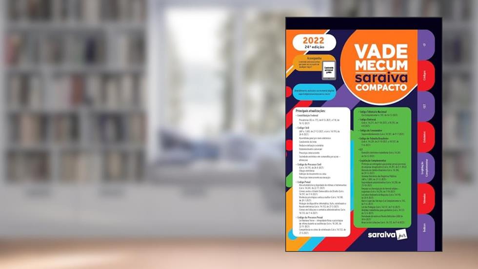 Vade Mecum compacto - 24ª edição 2022, do autor Editora Saraiva