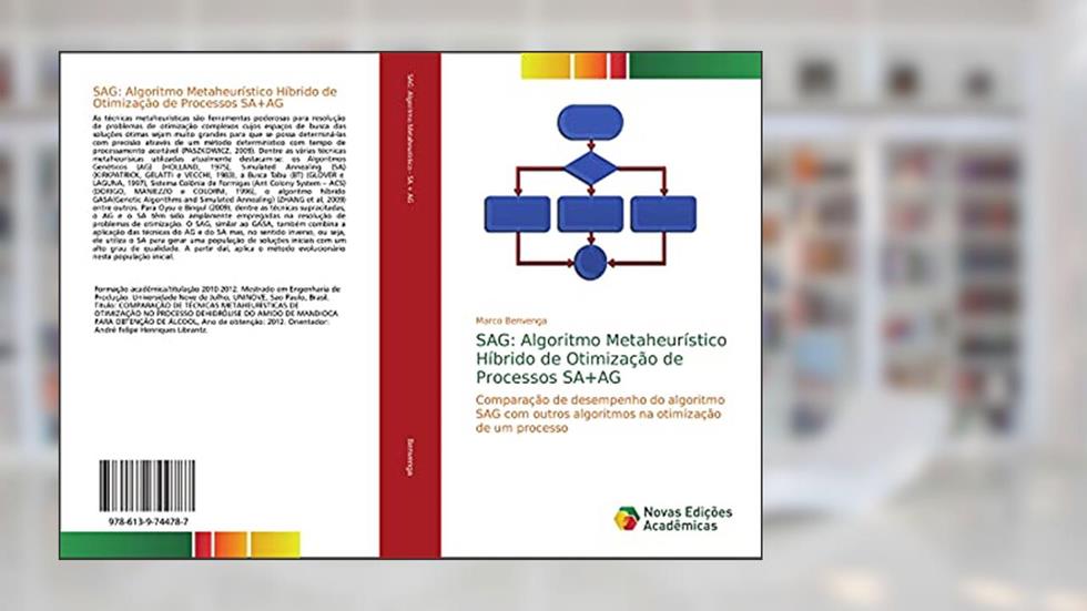 SAG: Algoritmo Metaheurístico Híbrido de Otimização de Processos SA+AG: Comparação de desempenho do algoritmo SAG com outros algoritmos na otimização de um processo, do autor Marco Benvenga