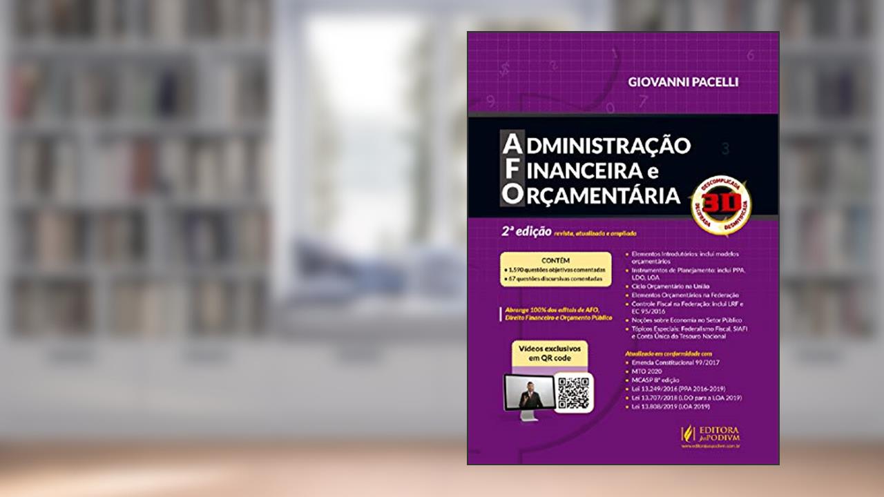 Administração Financeira e Orçamentária - AFO, do autor Giovanni Pacelli