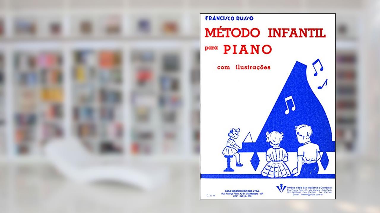 Capa de Método infantil para Piano, do autor Francisco Russo