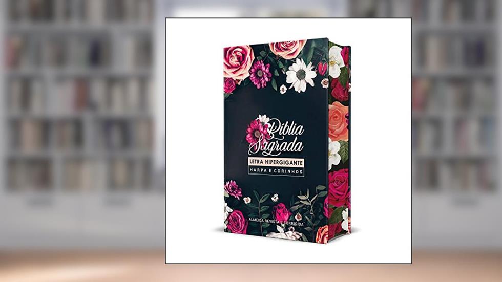 Bíblia Sagrada Letra Hipergigante Rc Harpa e Corinhos Média Capa Dura Floral Pink, do autor Não Se Aplica