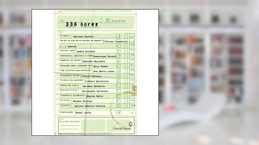 336 horas, do autor Noemi Jaffe