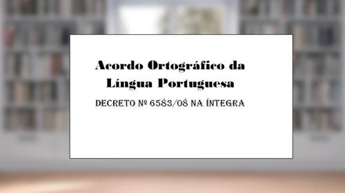 Capa de Íntegra do Decreto do Acordo Ortográfico da Língua Portuguesa, do autor Casa Civil Subchefia Assuntos Jurídicos Presidência da República do Brasil