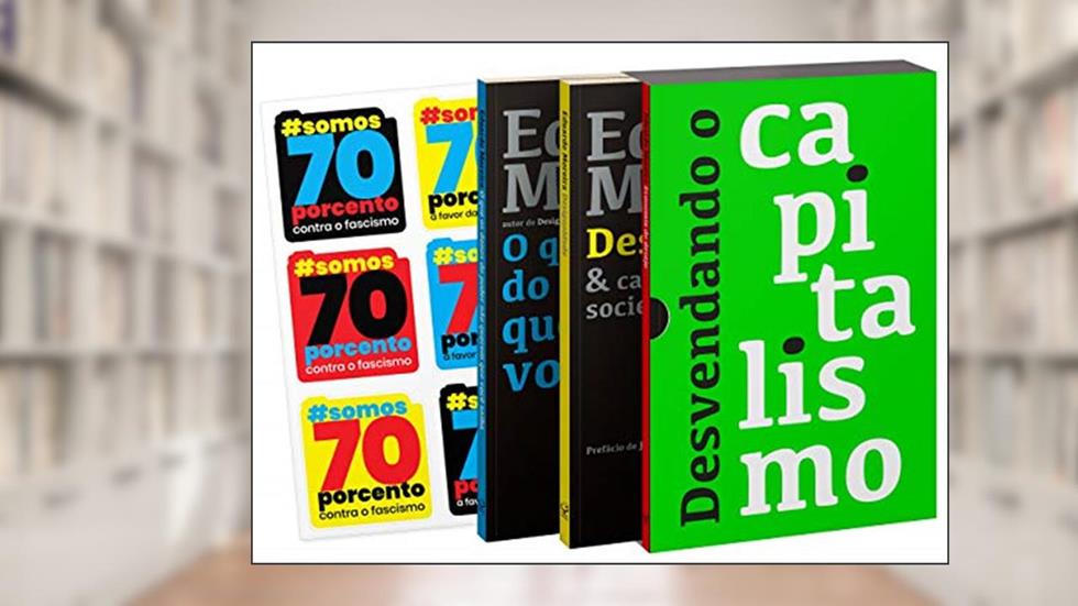 Box Desvendando o Capitalismo (Acompanha Cartela de Adesivos), do autor Eduardo Moreira