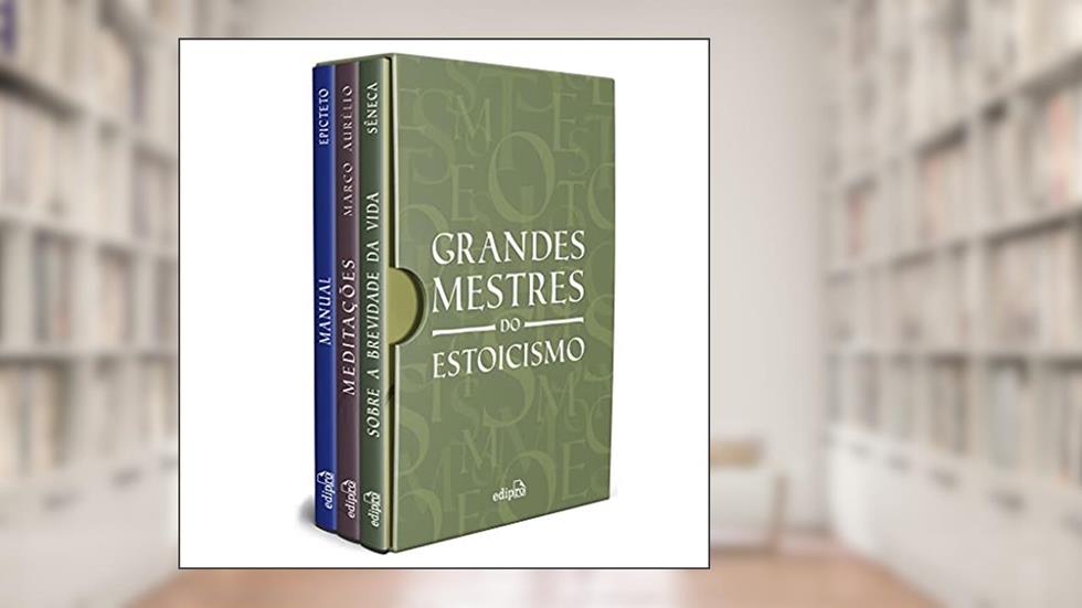 Box Grandes Mestres do Estoicismo: Edição especial com postais e marcadores, do autor Epicteto de Hierápolis; Sêneca (Lúcio Aneu Sêneca); Marco Aurélio