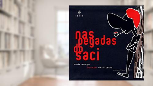 Capa de Nas Pegadas do Saci, do autor Marcia Camargos