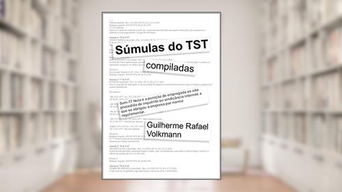 Capa de Súmulas do TST: compiladas, do autor Guilherme Rafael Volkmann