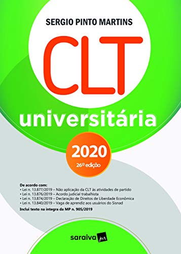 Ler CLT Universitária - 26ª Edição - 2020, do autor Sérgio Pinto Martins