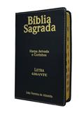 Ler Bíblia Sagrada Letra Grande Gigante Preta Com Índice e Harpa Borda Dourada Folha Ppm Linguagem Arc, do autor João Ferreira de Almeida