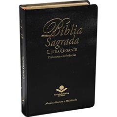 Bíblia Sagrada Letra Gigante - Couro bonded Preto: Almeida Revista e Atualizada (ARA), do autor Sociedade Bíblica do Brasil