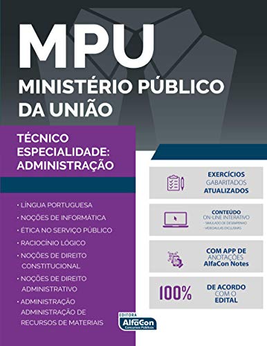 Ler Ministério Público da União - MPU: Especialidade Administração, do autor Equipe Alfacon