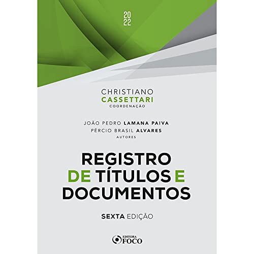 Ler REGISTRO DE TÍTULOS E DOCUMENTOS - 6ª ED - 2022, do autor João Pedro Lamana Paiva; Pércio Brasil Alvares Ler REGISTRO DE TÍTULOS E DOCUMENTOS - 6ª ED - 2022, do autor João Pedro Lamana Paiva; Pércio Brasil Alvares